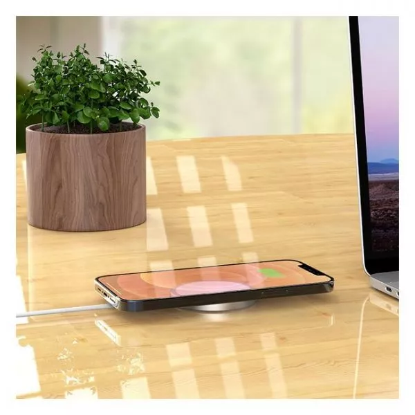 HOCO CW30 Pro Original series magnetic wireless fast charger silver