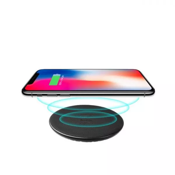 HOCO CW14 round wireless charger black
