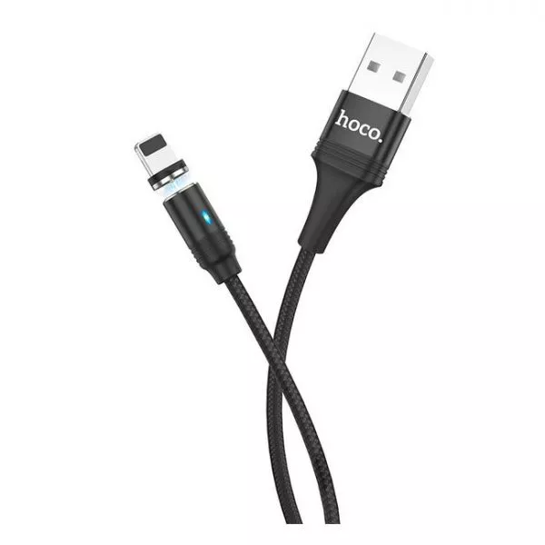 HOCO U76 Fresh magnetic charging cable for Lightning (1.2m) Black