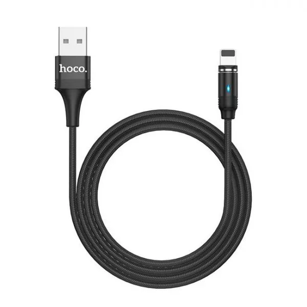 HOCO U76 Fresh magnetic charging cable for Lightning (1.2m) Black