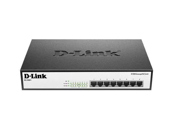 8-port 10/100Mbps POE, D-Link DES-1008P+/A1A