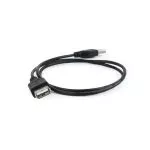 Cable USB, USB AM/AF, 0.75 m, USB2.0, Black, Cablexpert, CC-USB2-AMAF-75CM/300-BK