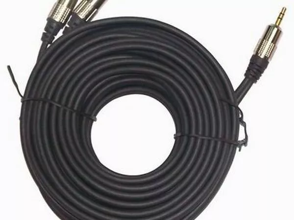 Audio cable 3.5mm-RCA - 1.5m - Cablexpert CCA-352-1.5M, 3.5 mm stereo plug to 2*RCA plugs 1.5m cable