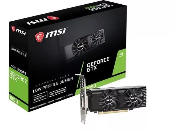 MSI GeForce GTX 1650 VENTUS 4GT LP OC /  4GB GDDR5 128Bit 1695/8000Mhz, DVI-D, HDMI, DisplayPort, Du