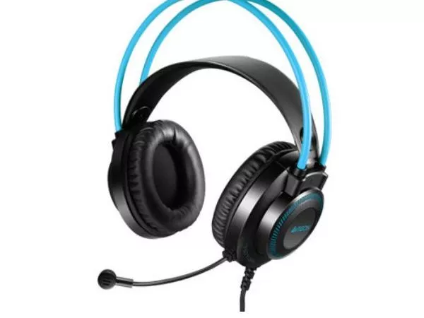 Headset A4tech FH200i, 50mm driver, 20-20kHz, 16 Ohm, 100dB, 3.5mm, 1.8m, Black/Blue