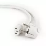 Power Cord PC-220V 1.8m Euro Plug WHITE, VDE approval фото