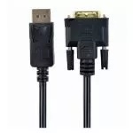 Cable  DP to DVI 1.0m, Cablexpert, "CC-DPM-DVIM-1M", Black