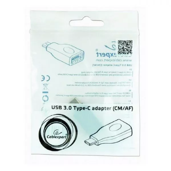 Adapter Type-C male / USB3.0 female, CM/AF, Cablexpert, A-USB3-CMAF-01