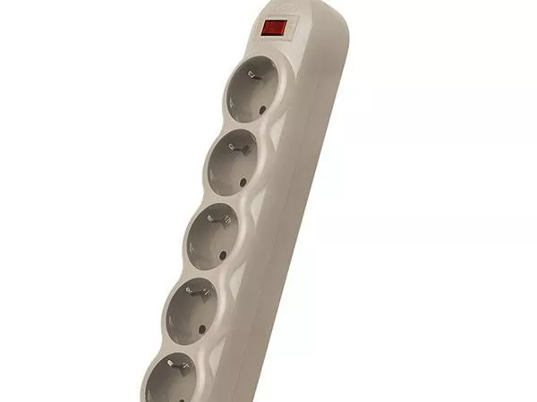 Surge Protector  5 Sockets, 1.8m, Sven "SF-05L", Grey, retail box, flame-retardant material