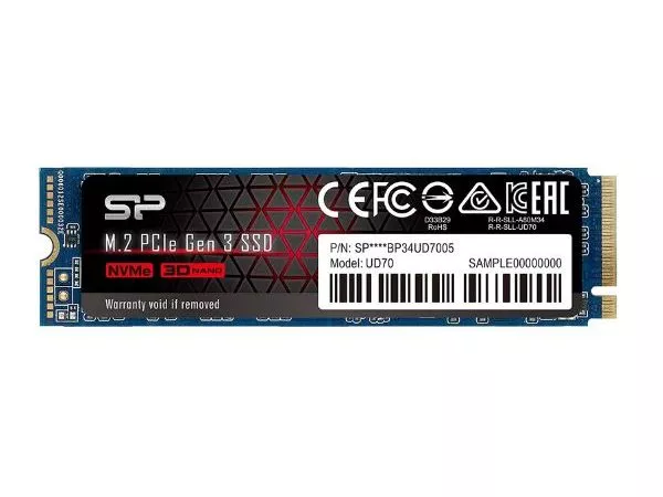 M.2 NVMe SSD  500GB Silicon Power UD70, Interface: PCIe3.0 x4 / NVMe1.3, M2 Type 2280 form factor, S