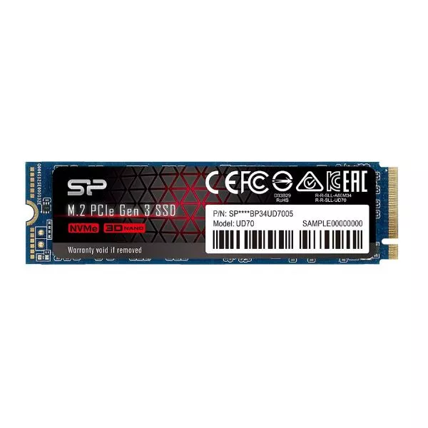 M.2 NVMe SSD  500GB Silicon Power UD70, Interface: PCIe3.0 x4 / NVMe1.3, M2 Type 2280 form factor, S