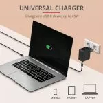 Trust Summa 45W Universal USB-C Charger, Universal and compact 45W charger with cable, to charge you