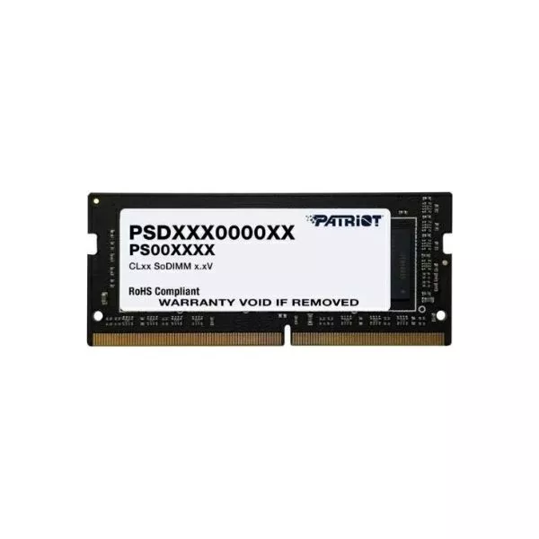 8GB DDR4-2666 SODIMM  PATRIOT Signature Line, PC21300, CL19, 1 Rank, Single-sided module, 1.2V