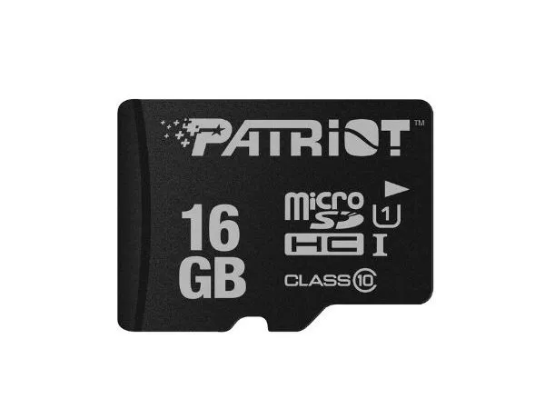 16GB microSD Class10 U1 UHS-I  Patriot LX Series microSD, Up to 80MB/s