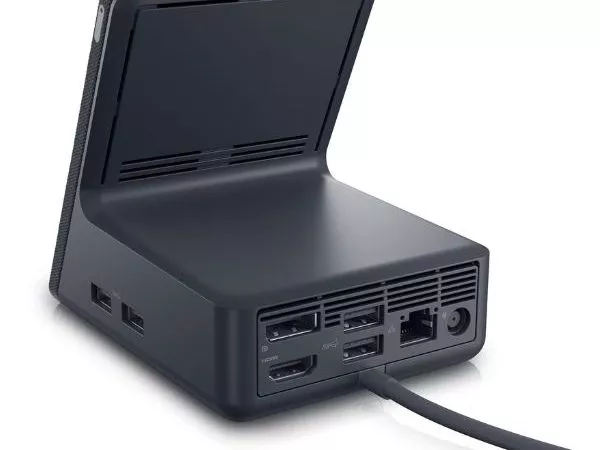 Dell Dual Charge Dock HD22Q, 130W - 4 x USB 3.2 Gen 1 Type A, 1 x USB-C 3.2 Gen 2 with Power Delivery, 1 x HDMI, 1 x DP, Gigabit Ethernet RJ45, Qi Wir