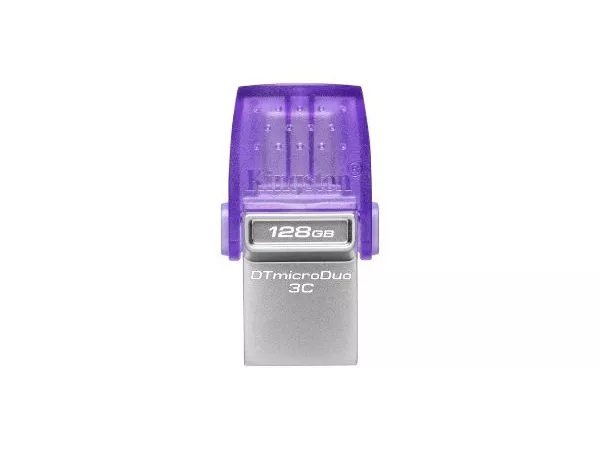 128GB USB3.2 Kingston DataTraveler microDuo 3C, Purple, USB-C USB-A, Ultra-small (Read 200 MByte/s, Write 50 MByte/s) фото