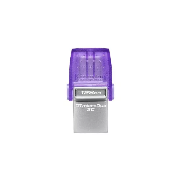 128GB USB3.2 Kingston DataTraveler microDuo 3C, Purple, USB-C USB-A, Ultra-small (Read 200 MByte/s, Write 50 MByte/s) фото