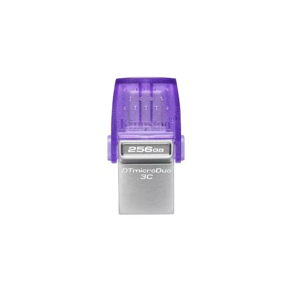 256GB USB3.2 Kingston DataTraveler microDuo 3C, Purple, USB-C USB-A, Ultra-small (Read 200 MByte/s, Write 50 MByte/s) фото