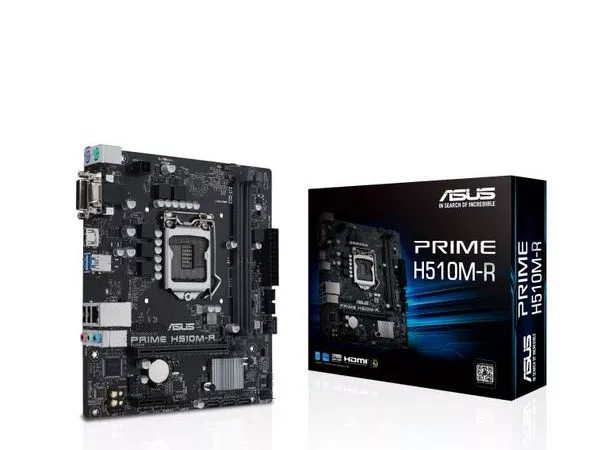 ASUS PRIME H510M-R, Socket 1200, Intel® H510 (11/10th Gen CPU), Dual 2xDDR4-3200, VGA, DVI, HDMI, CPU Intel graphics, 1xPCIe x16 4.0, 4xSATA3, 1xPCIex