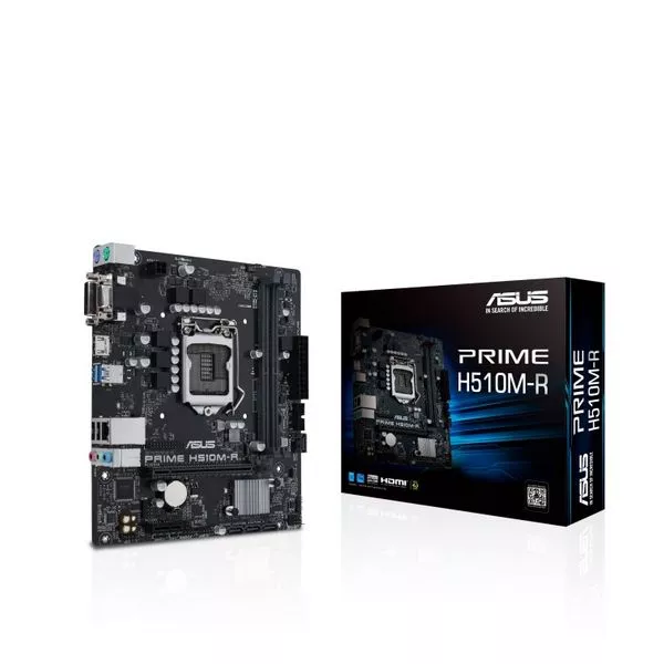 ASUS PRIME H510M-R, Socket 1200, Intel® H510 (11/10th Gen CPU), Dual 2xDDR4-3200, VGA, DVI, HDMI, CPU Intel graphics, 1xPCIe x16 4.0, 4xSATA3, 1xPCIex