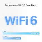 Whole-Home Mesh Dual Band Wi-Fi 6 System MERCUSYS, "Halo H70X (3-pack)", 1800Mbps, MU-MIMO,Gbit Ports