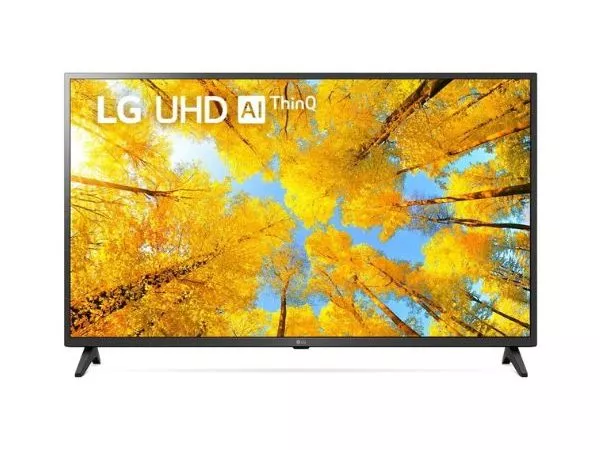 43" LED TV LG 43UQ75006LF, Black (3840x2160 UHD, SMART TV, DVB-T2/C/S2)
