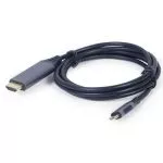 Cable Type-C to HDMI - 1.8m - Cablexpert CC-USB3C-HDMI-01-6, 1.8m, USB Type-C to HDMI display adapter cable, Supported resolutions: HDMI up to 4K at 6