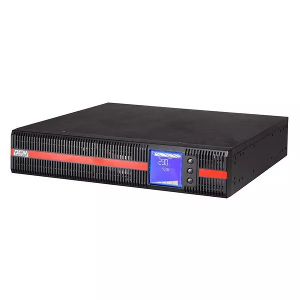 UPS PowerCom MRT-1000, Rack&Tower, 1000VA/1000W, Online, LCD, USB,SNMP SLOT, Ex. Batt. Con., 2xShuko