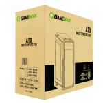 Case ATX Gamemax G561 White, Transparent side panel, 3 x 12cm Blue LED Ring-type Fans, USB3.0