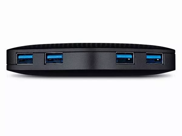TP-LINK UH400 USB Hub, mini-size, 4 ports, USB 3.0, Built-in USB connector cable