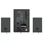 SVEN MS-1821 Black,  2.1 / 20W + 2x12W RMS, FM-tuner, USB & SD card Input, Digital LED display, remote control, all wooden, (sub.3.9" + satl.3.15")