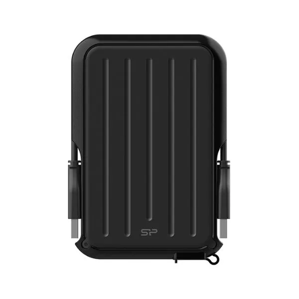 2.5" External HDD 1.0TB (USB3.2)  Silicon Power Armor A66, Black, Rubber + Plastic, Military-Grade Protection MIL-STD 810G, IPX4 waterproof, Advanced