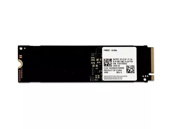 M.2 NVMe SSD  128GB  Samsung  PM991, Interface: PCIe3.0 x2 / NVMe1.2, M2 Type 2242 form factor, Sequential Read: 1700 MB/s, Sequential Write: 1400 MB/