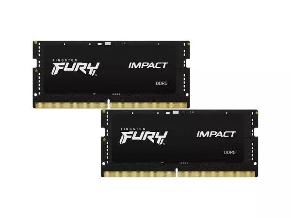 64GB (Kit of 2*32GB) DDR5-4800 SODIMM Kingston FURY® Impact DDR5, PC38400, CL38, 2Rx8, 1.1V, Intel XMP 3.0 (Extreme Memory Profiles)