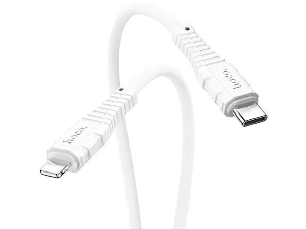 Hoco X67 Nano silicone charging data cable for Lightning White