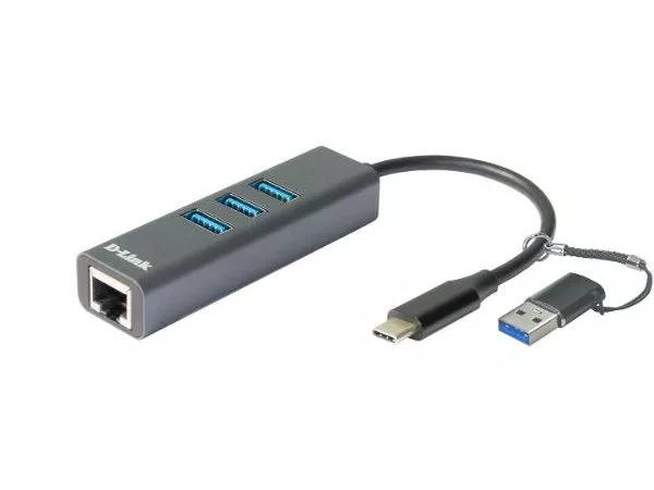 D-Link USB 3.0/TYPE C to GIGABIT Ethernet + 3xUSB3.0 "DUB-2332"