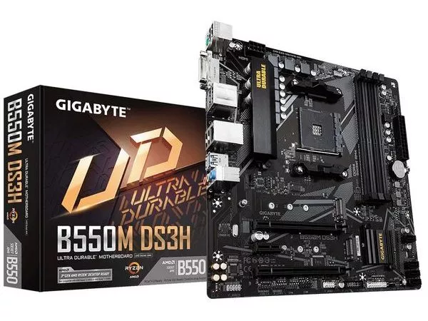 GIGABYTE B550M DS3H, Socket AM4, AMD B550, Dual 4xDDR4-4733, APU AMD graphics, DVI, HDMI, 1xPCIe4.0