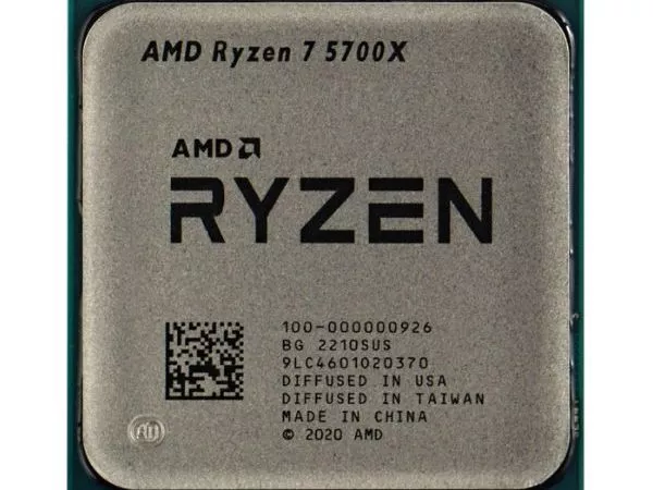 CPU AMD Ryzen 7 5700X  (3.4-4.6GHz, 8C/16T, L2 4MB, L3 32MB, 7nm, 65W), Socket AM4, Tray