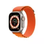 Apple Watch Ultra GPS + Cellular, 49mm Titanium Case with Orange Alpine Loop - Medium, MQFL3