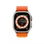 Apple Watch Ultra GPS + Cellular, 49mm Titanium Case with Orange Alpine Loop - Medium, MQFL3
