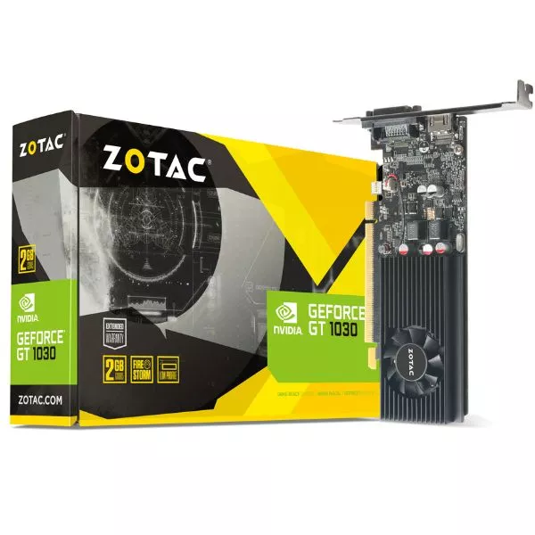 ZOTAC GeForce GTX 1030 2GB DDR5, 64bit, 1468/6000Mhz, Single Fan, HDCP, DVI, HDMI, DisplayPort, Lite фото