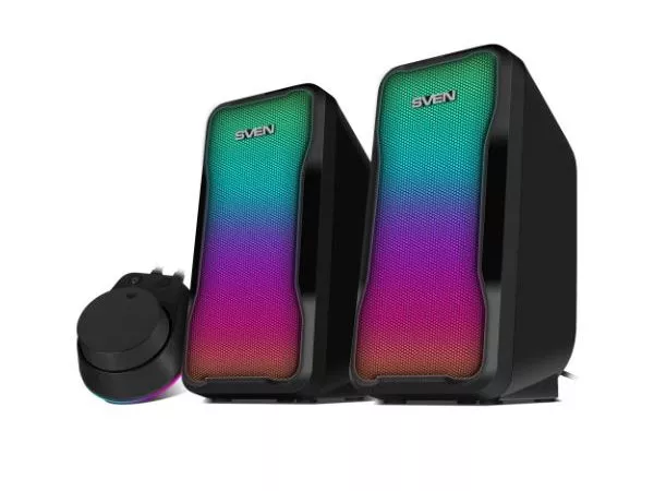 Speakers SVEN 435 Black, 10w, USB power / DC 5V, RGB Light