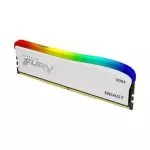8GB DDR4-3200  Kingston FURY® Beast DDR4 RGB Special Edition, PC25600, CL16, 1.35V, Auto-overclocking, Asymmetric WHITE heat spreader, Dynamic RGB ef