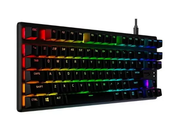 HYPERX Alloy Origins Core PBT Mechanical Gaming Keyboard (RU), HyperX Aqua - Tactile key switch, High-quality, Durable PBT keycaps, Backlight (RGB), 1