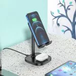 HOCO CW37 Thorough 2-in-1 stand with wireless fast charging