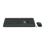 Wireless Keyboard & Mouse Logitech MK540 Advanced, Spill-resistant, Quiet typing, US Layout, Black