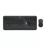 Wireless Keyboard & Mouse Logitech MK540 Advanced, Spill-resistant, Quiet typing, US Layout, Black