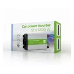 EnerGenie EG-PWC1200-01, 12 V Car power inverter, 1200 W, with USB port / 5V-1A
