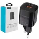 Wall Charger CHOETECH, PD5006 A+C dual port 33W, Black