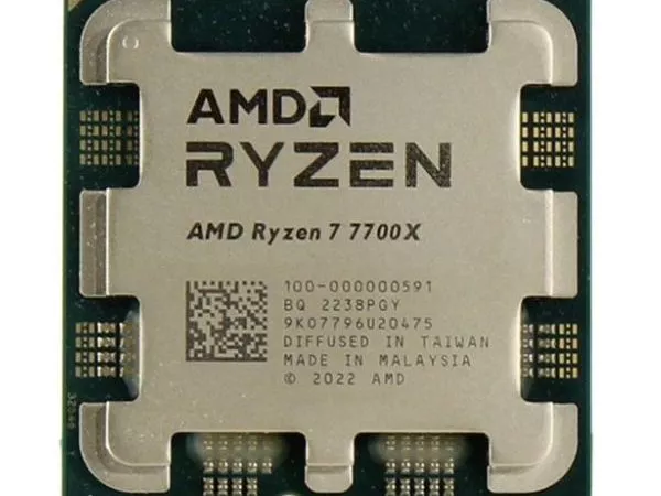 CPU AMD Ryzen 7 7700X  (4.5-5.4GHz, 8C/16T, L2 8MB, L3 32MB, 5nm, 105W), Socket AM5, Tray